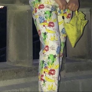 Gucci logo green drawstring bag/pouch